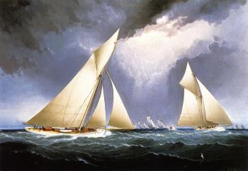 詹姆斯 E 巴特斯沃思 Mayflower Leading Puritan, America's Cup Trial Race 詹姆斯 E 巴特斯沃思 Mayflower Leading Puritan, America's Cup Trial Race